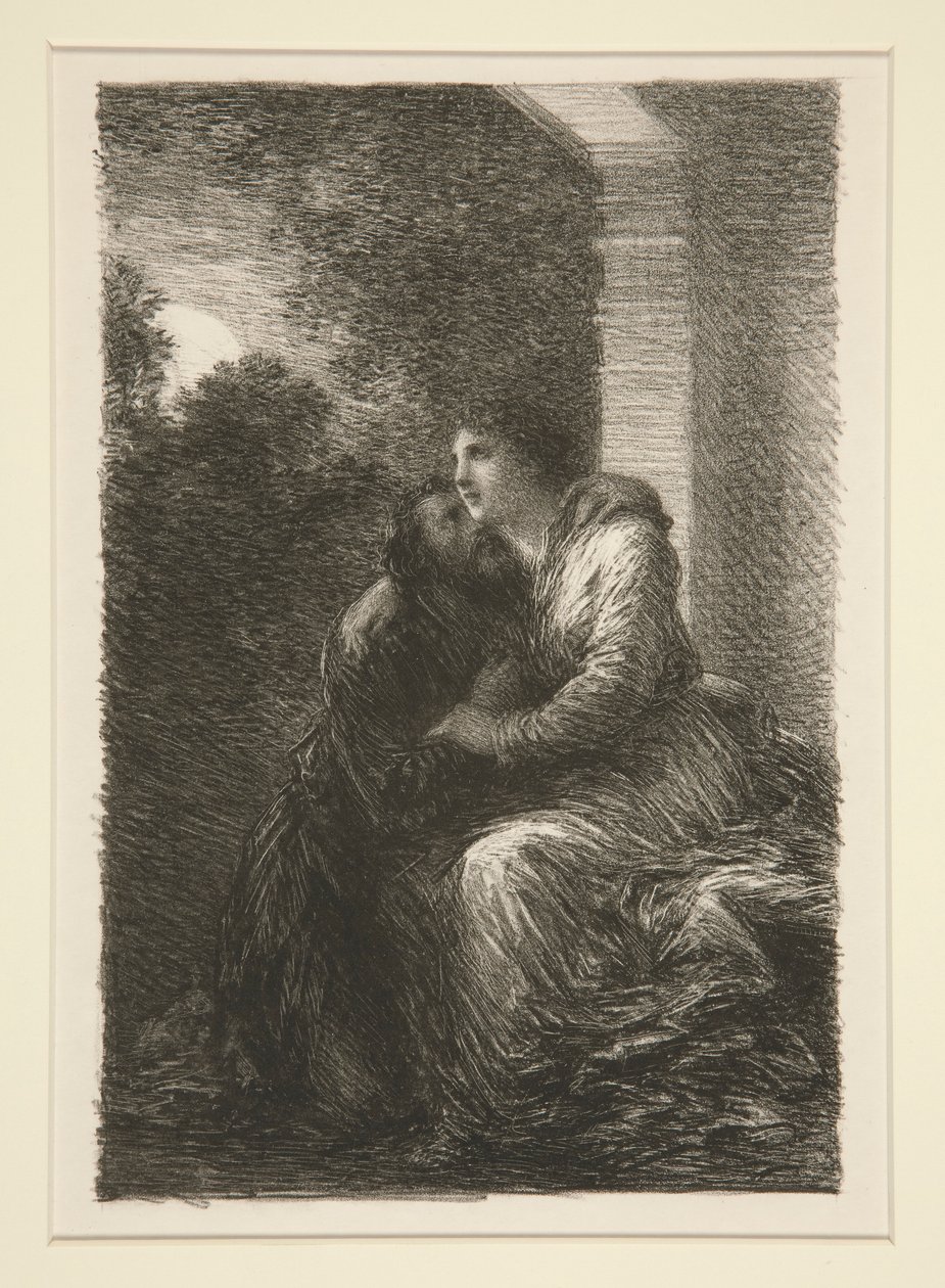 Longherin: Acto III, cena d de Ignace Henri Jean Fantin Latour