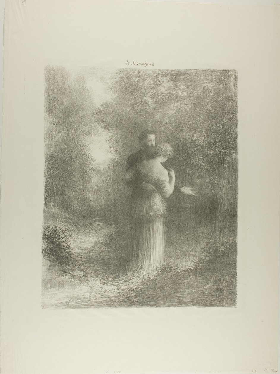 Poemas de amor, primeiro prato de Ignace Henri Jean Fantin Latour