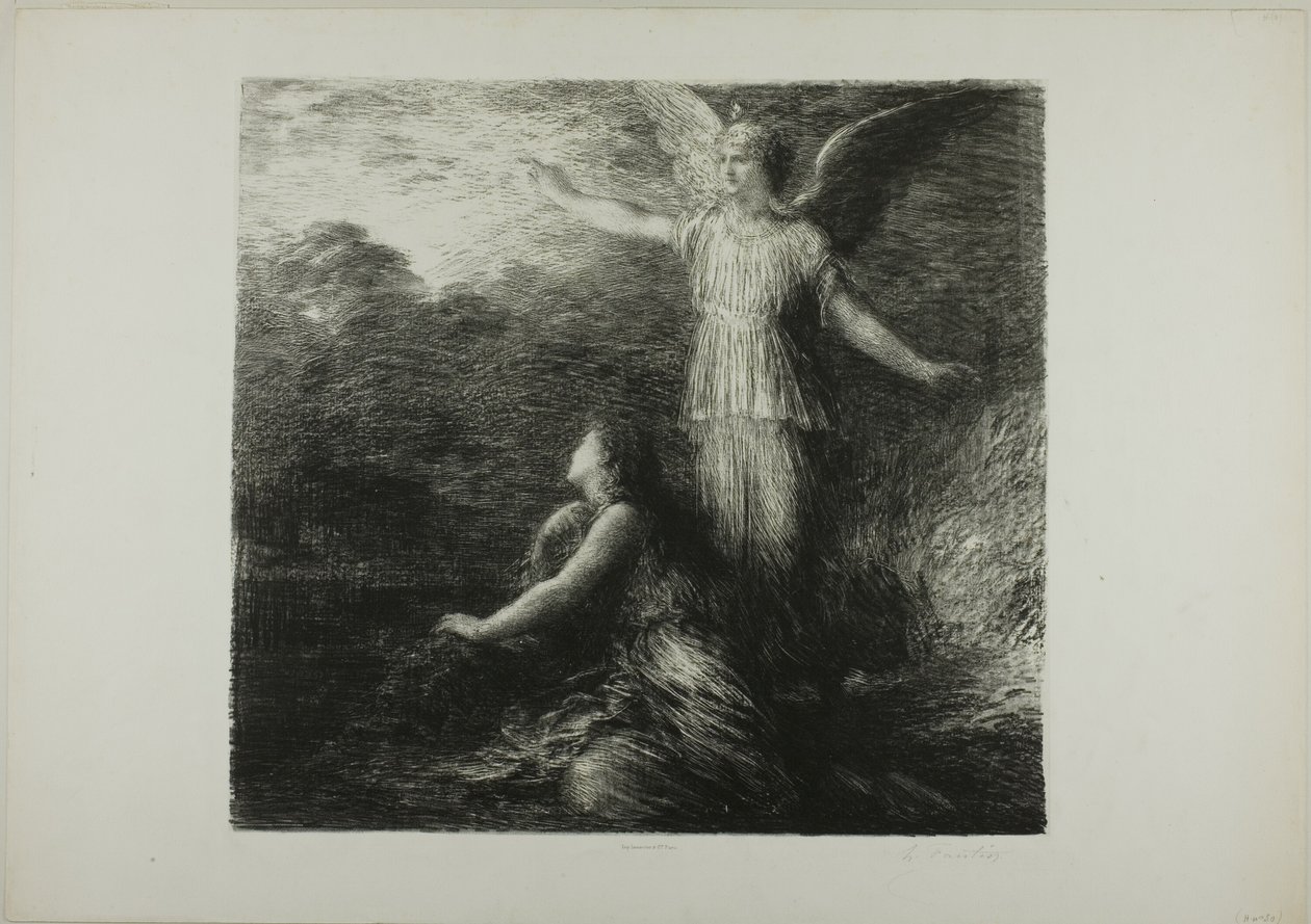 Paraíso e o Peri (Abertura), primeira placa de Ignace Henri Jean Fantin Latour