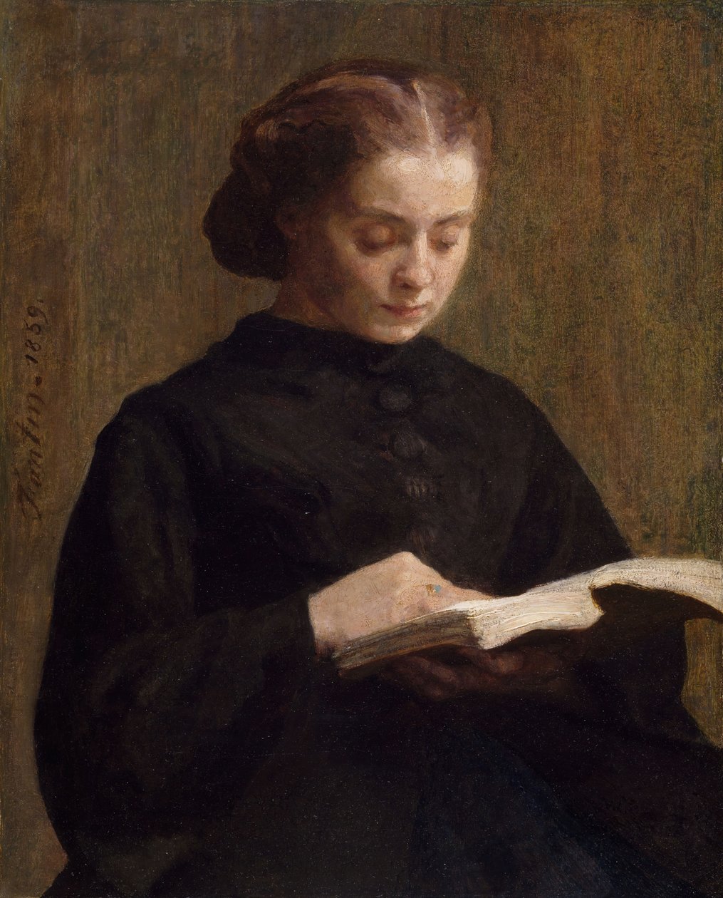 Retrato de Mademoiselle Marie Fantin-Latour, 1859. de Ignace Henri Jean Fantin Latour