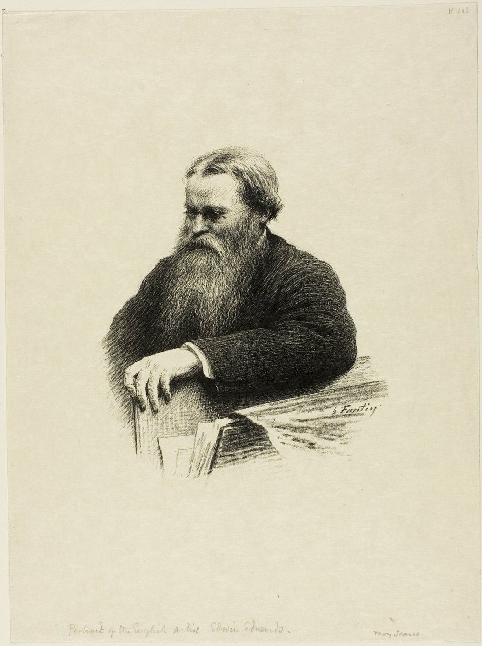 Retrato do artista Edwin Edwards de Ignace Henri Jean Fantin Latour