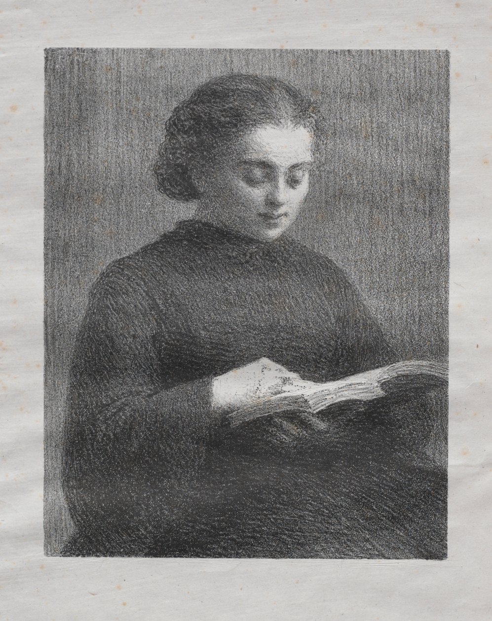 Leitura: Retrato da irmã do artista de Ignace Henri Jean Fantin Latour