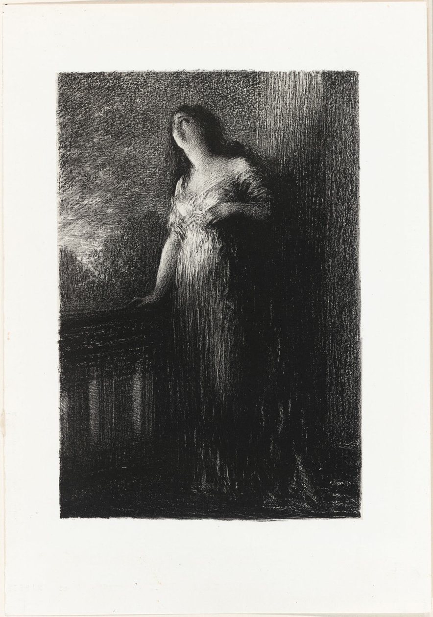 Romeu e Julieta: confiando na noite de Ignace Henri Jean Fantin Latour