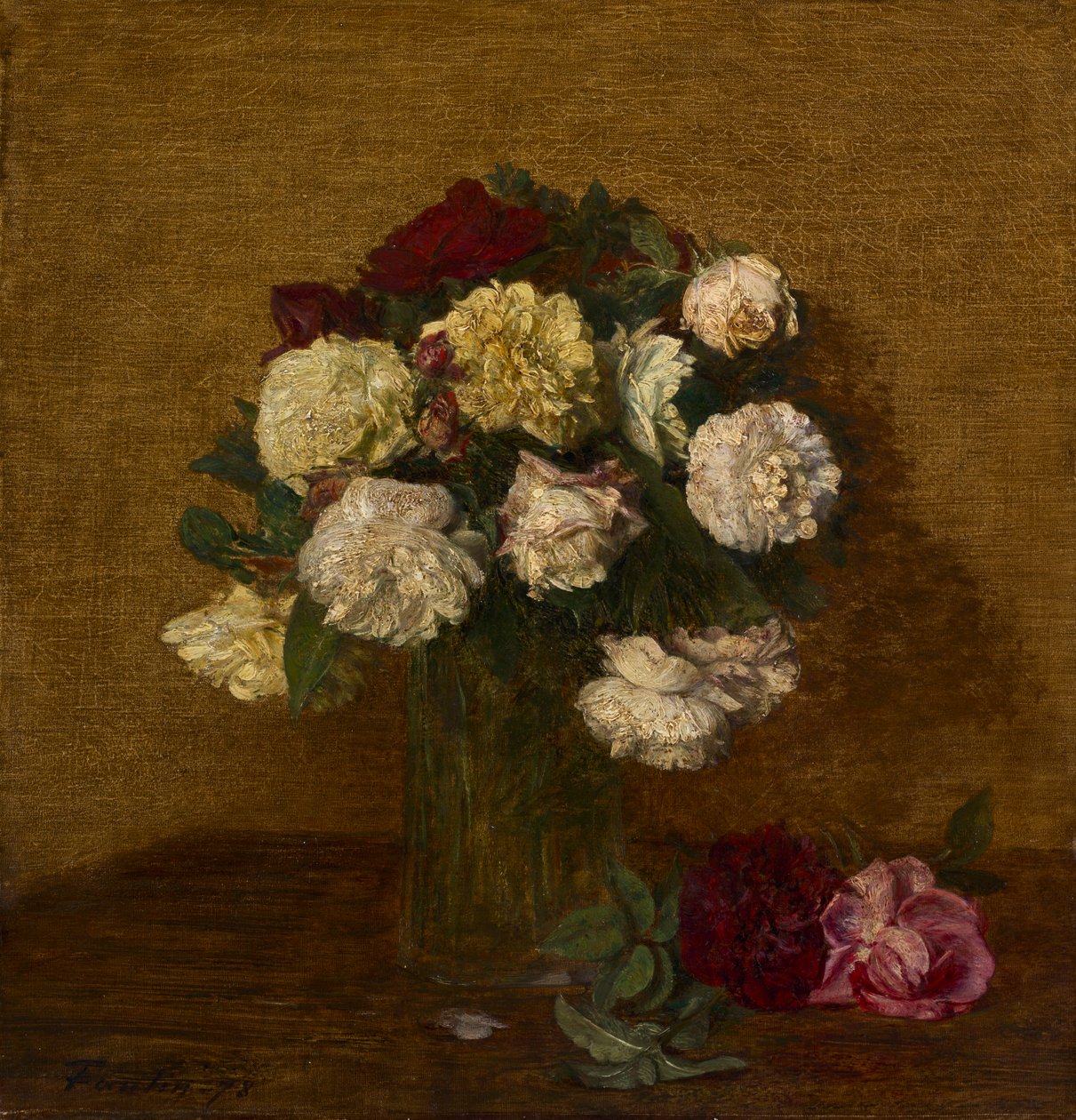 Rosas em um vaso de Ignace Henri Jean Fantin Latour