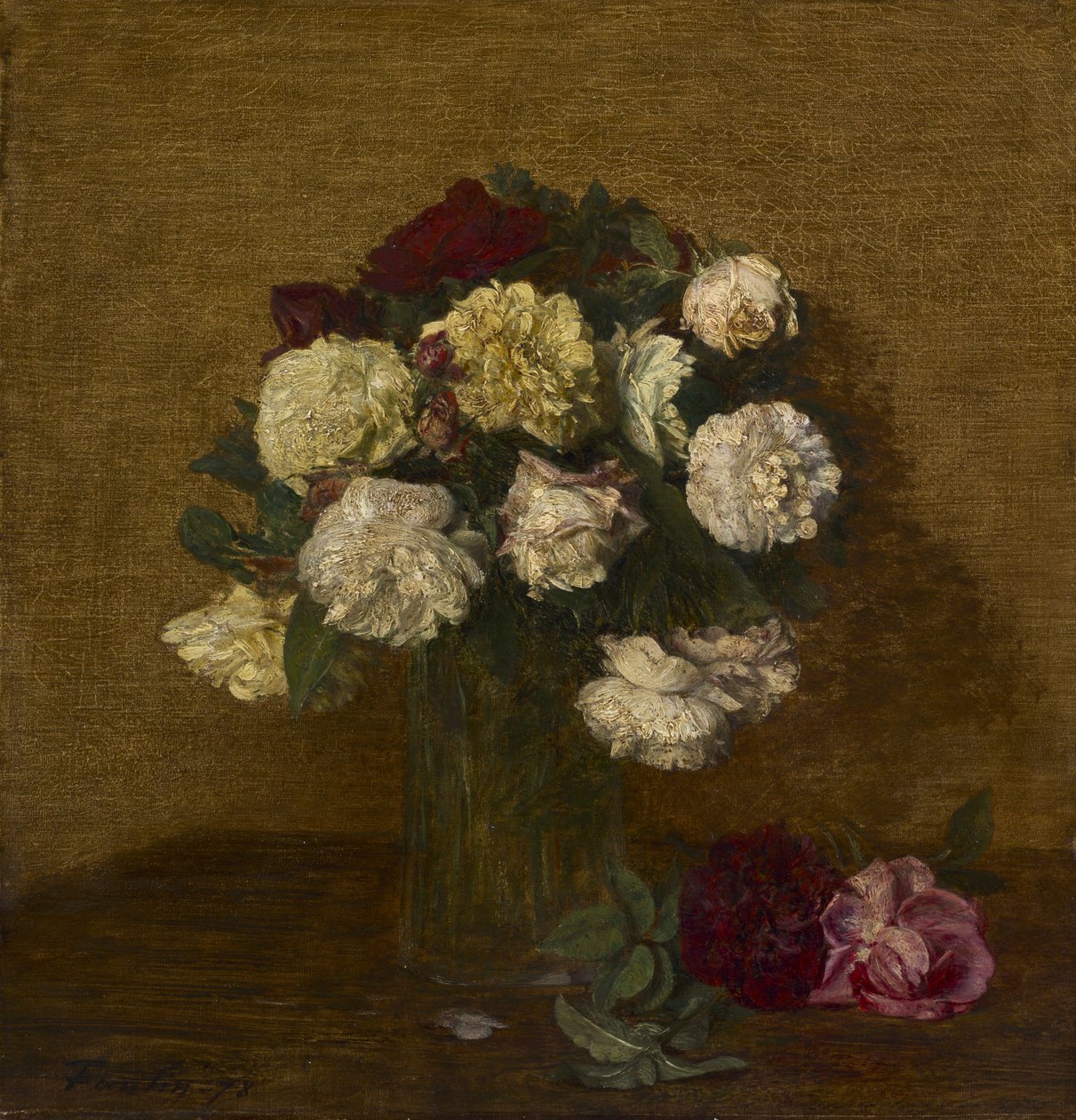 Rosas em um vaso, 1878 de Ignace Henri Jean Fantin Latour