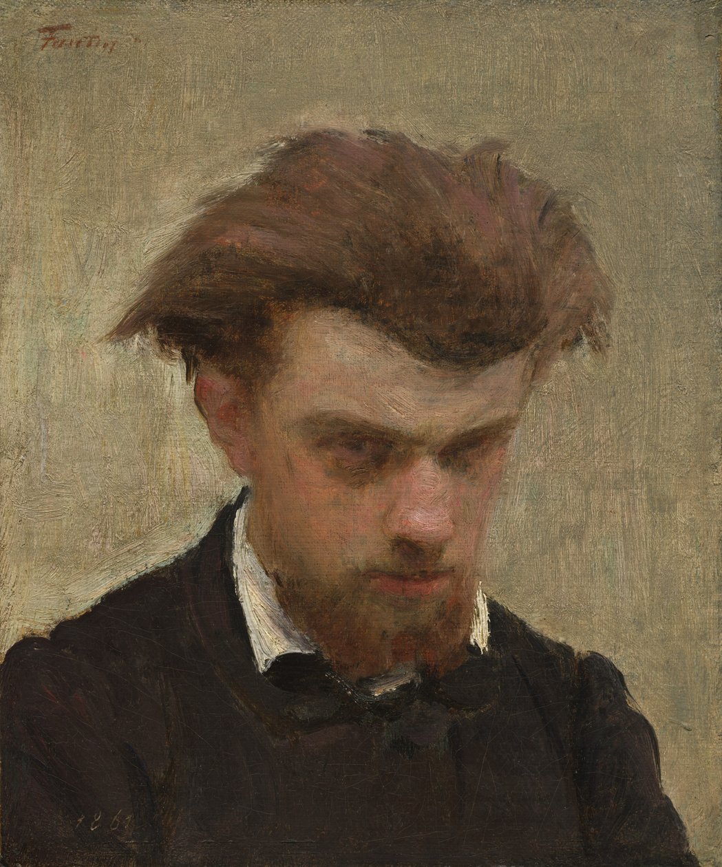 Autorretrato, 1861. de Ignace Henri Jean Fantin Latour
