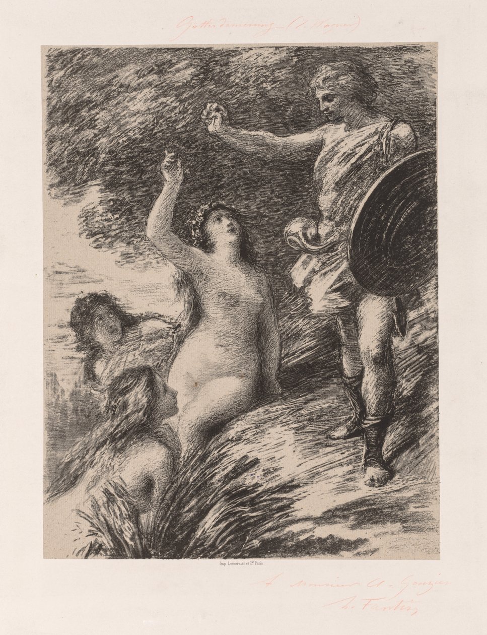 Siegfried e as Filhas do Reno de Ignace Henri Jean Fantin-Latour