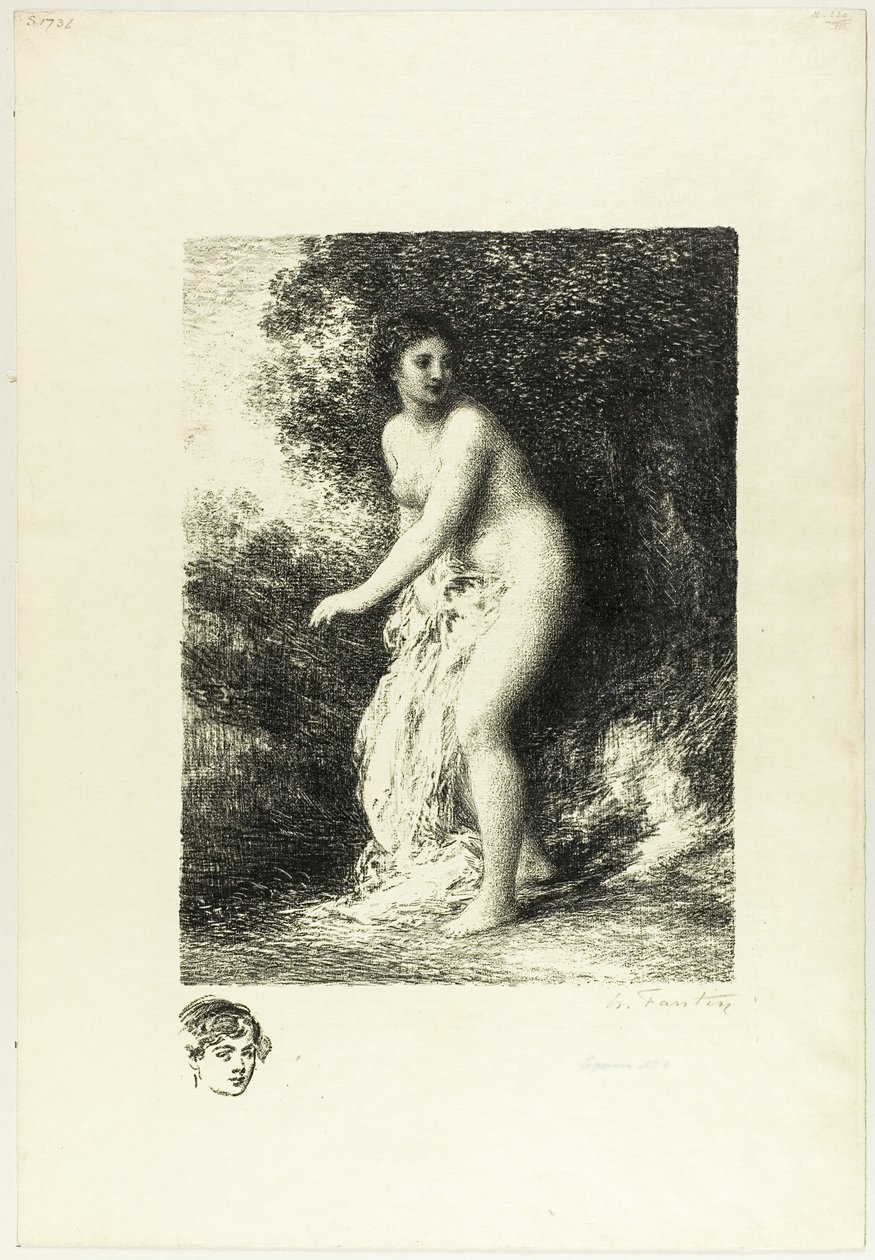 Banhista em pé, segundo prato de Ignace Henri Jean Fantin Latour