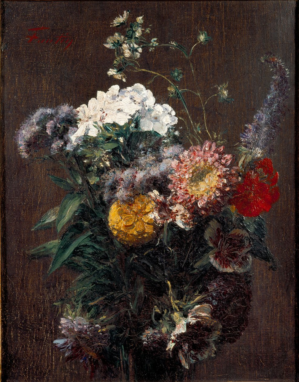 Natureza Morta: Flores mistas, c1850-1900 de Ignace Henri Jean Fantin Latour