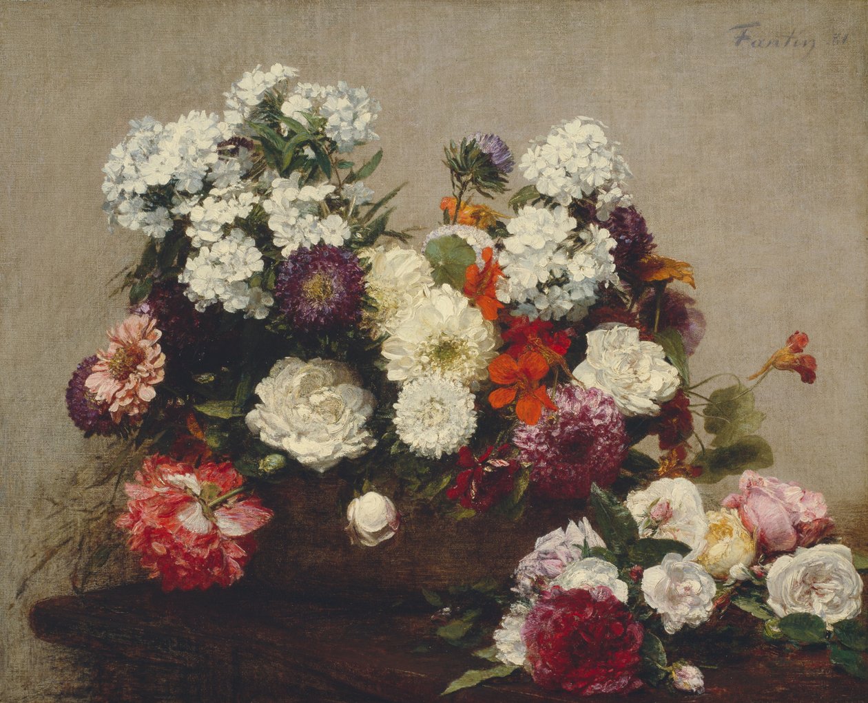 Natureza morta com flores de Henri Fantin Latour