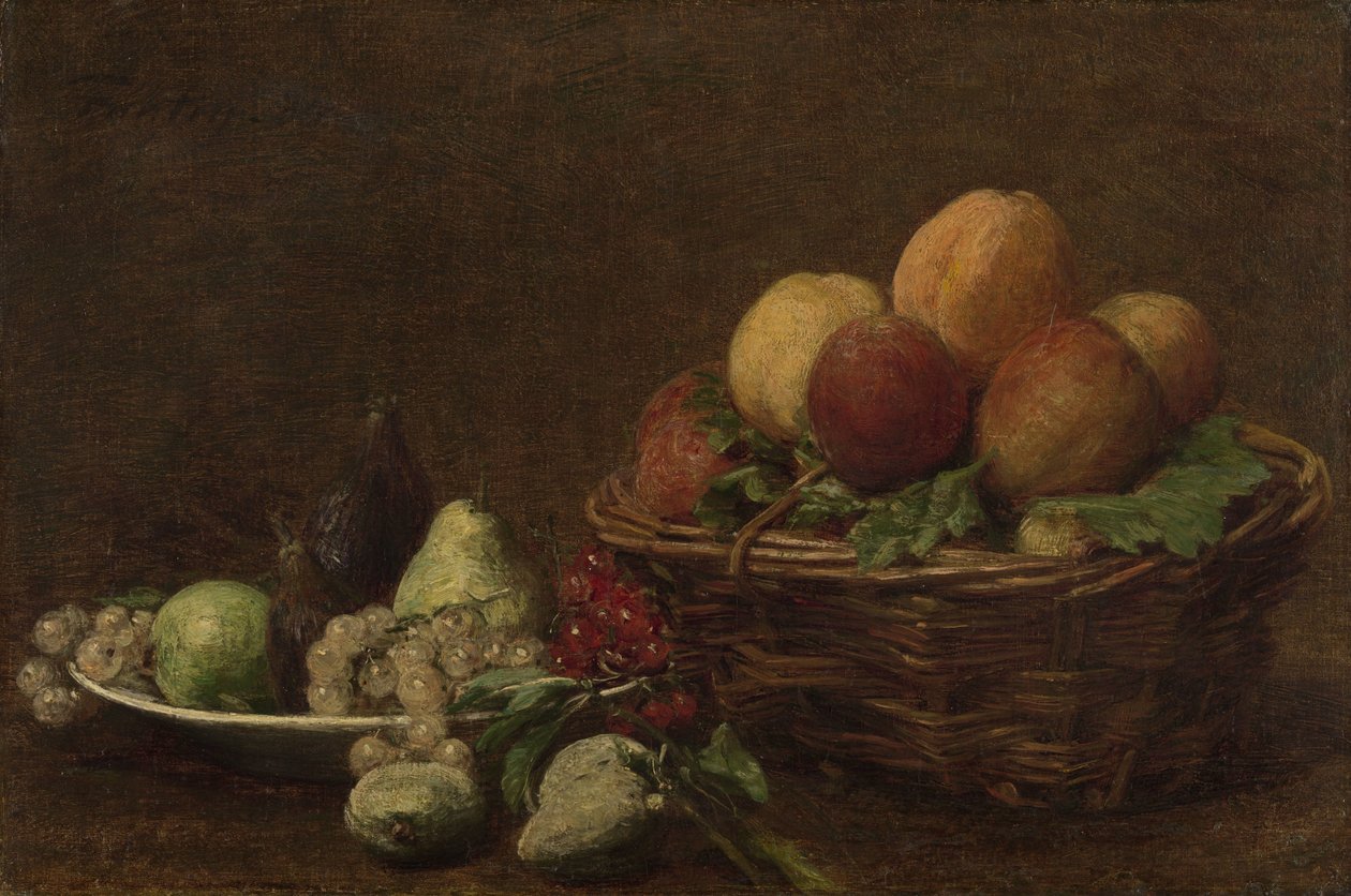 Natureza Morta com Fruta de Ignace Henri Jean Fantin Latour