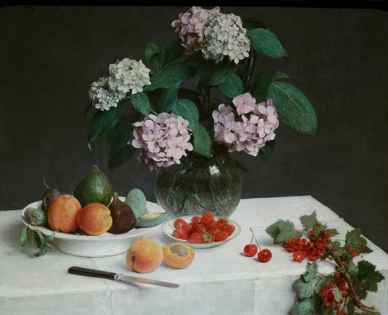 Natureza morta, ou la table garnie de Henri Fantin Latour