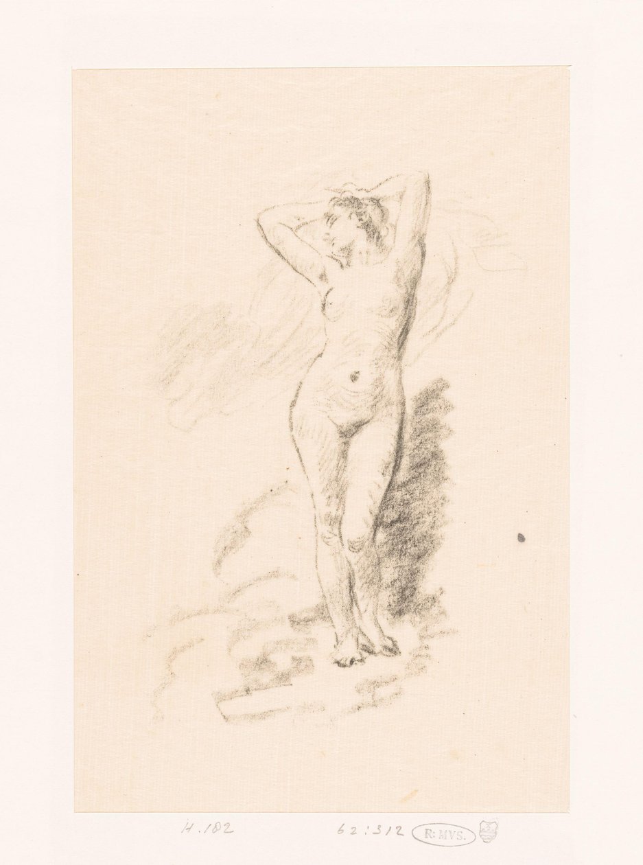Estudo de uma mulher nua de pé de Ignace Henri Jean Fantin Latour