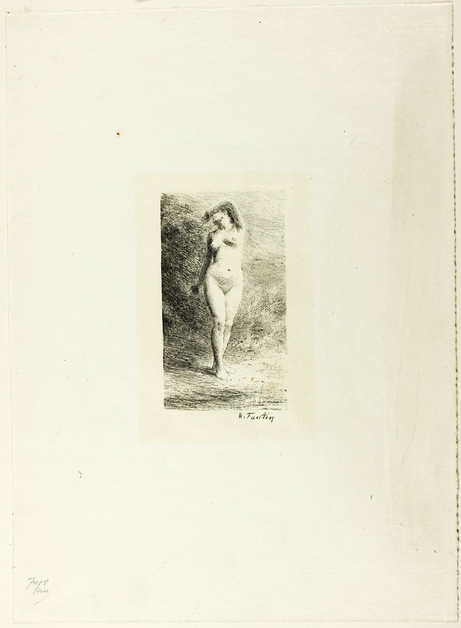 Estudo da mulher em pé, vista de frente de Ignace Henri Jean Fantin Latour