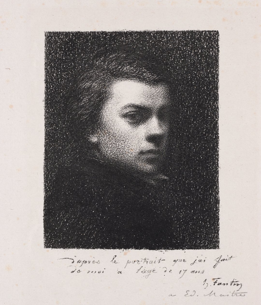 O artista aos 17 anos de Ignace Henri Jean Fantin Latour