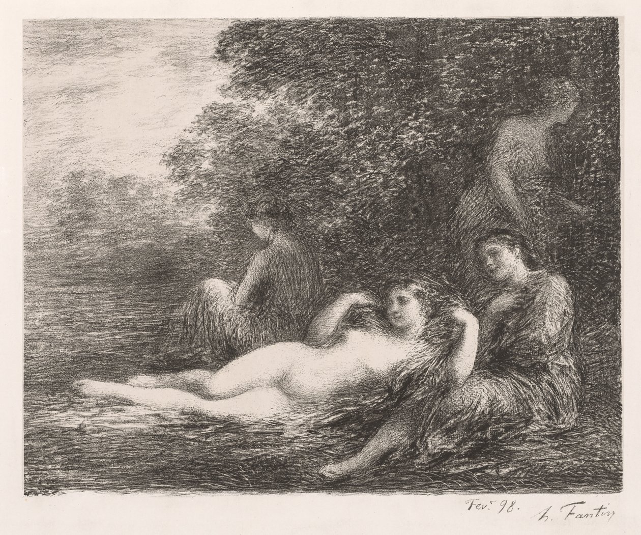 Os banhistas de Ignace Henri Jean Fantin Latour