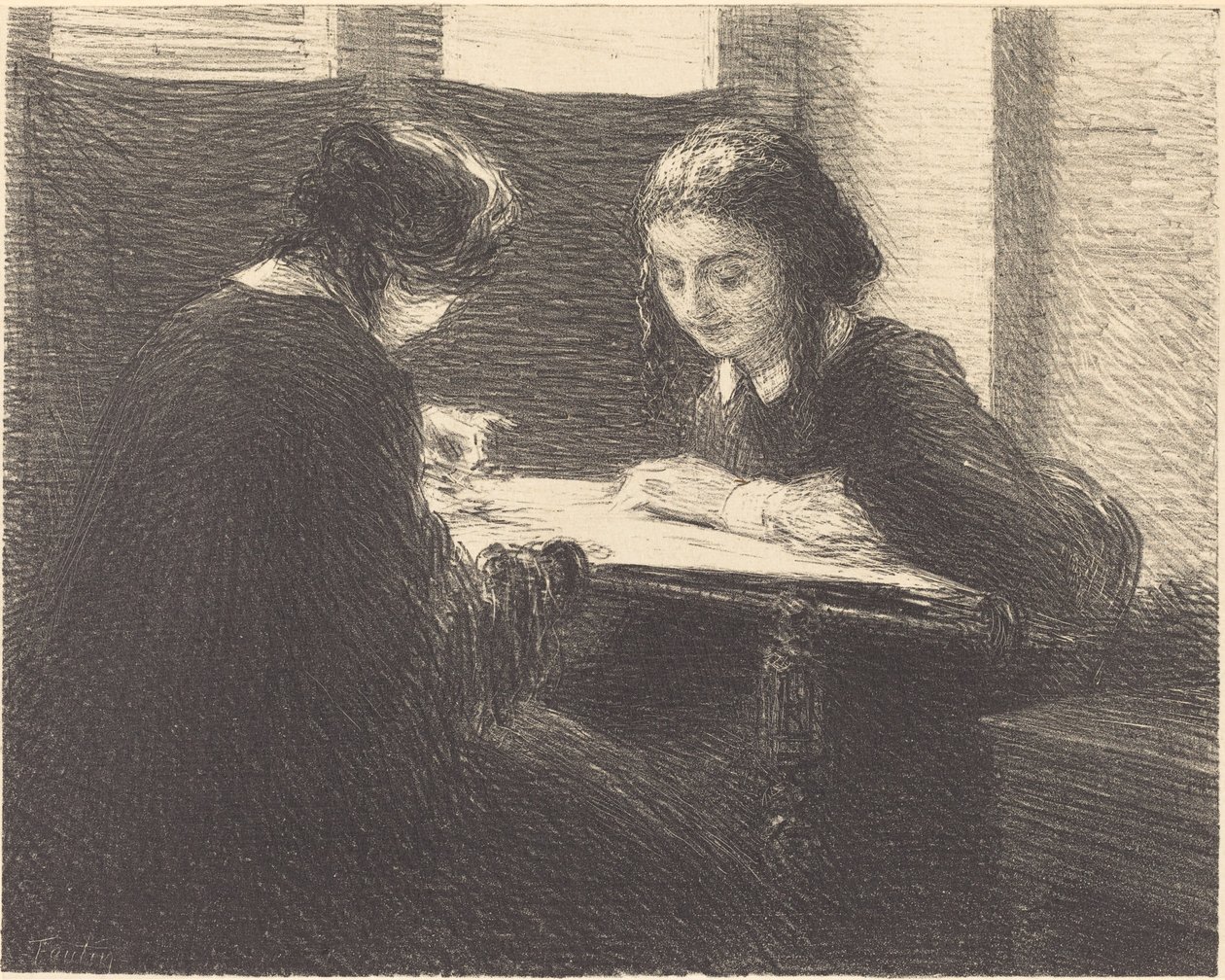 As bordadeiras de Ignace Henri Jean Fantin Latour