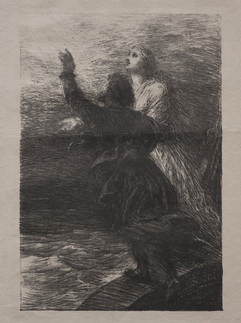 O Holandês Voador: Ato III, O Êxtase do Centro e o Holandês de Ignace Henri Jean Fantin Latour