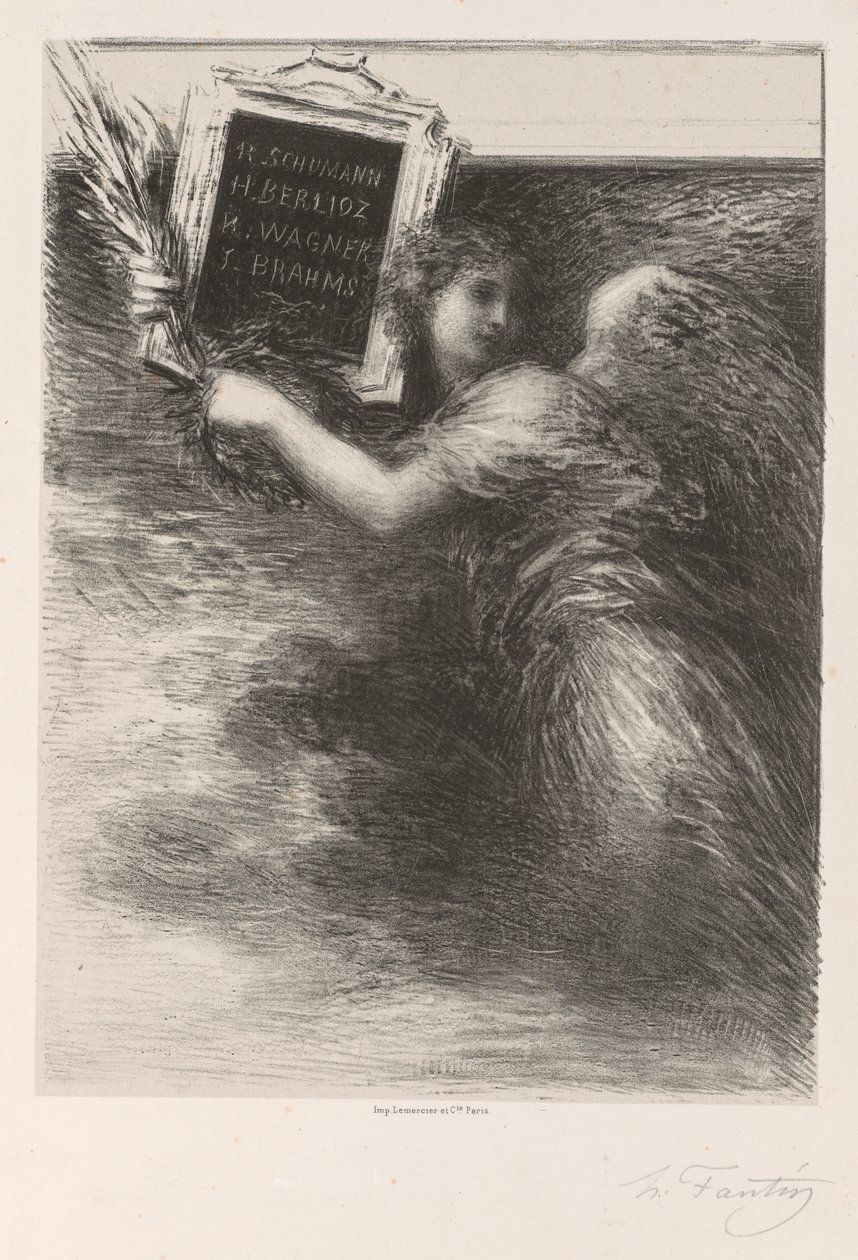 O gênio da música de Ignace Henri Jean Fantin Latour