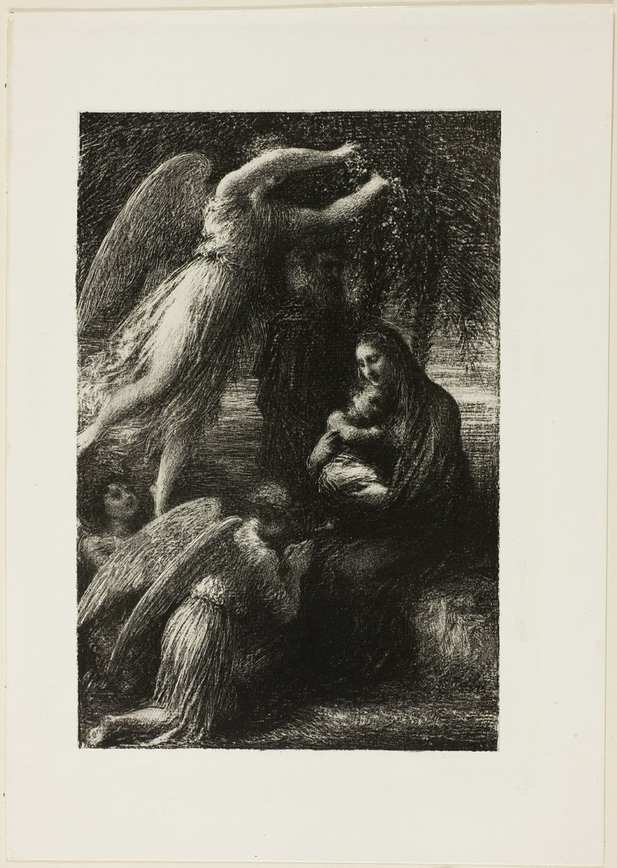 A Infância de Cristo: O Repouso da Sagrada Família de Ignace Henri Jean Fantin Latour