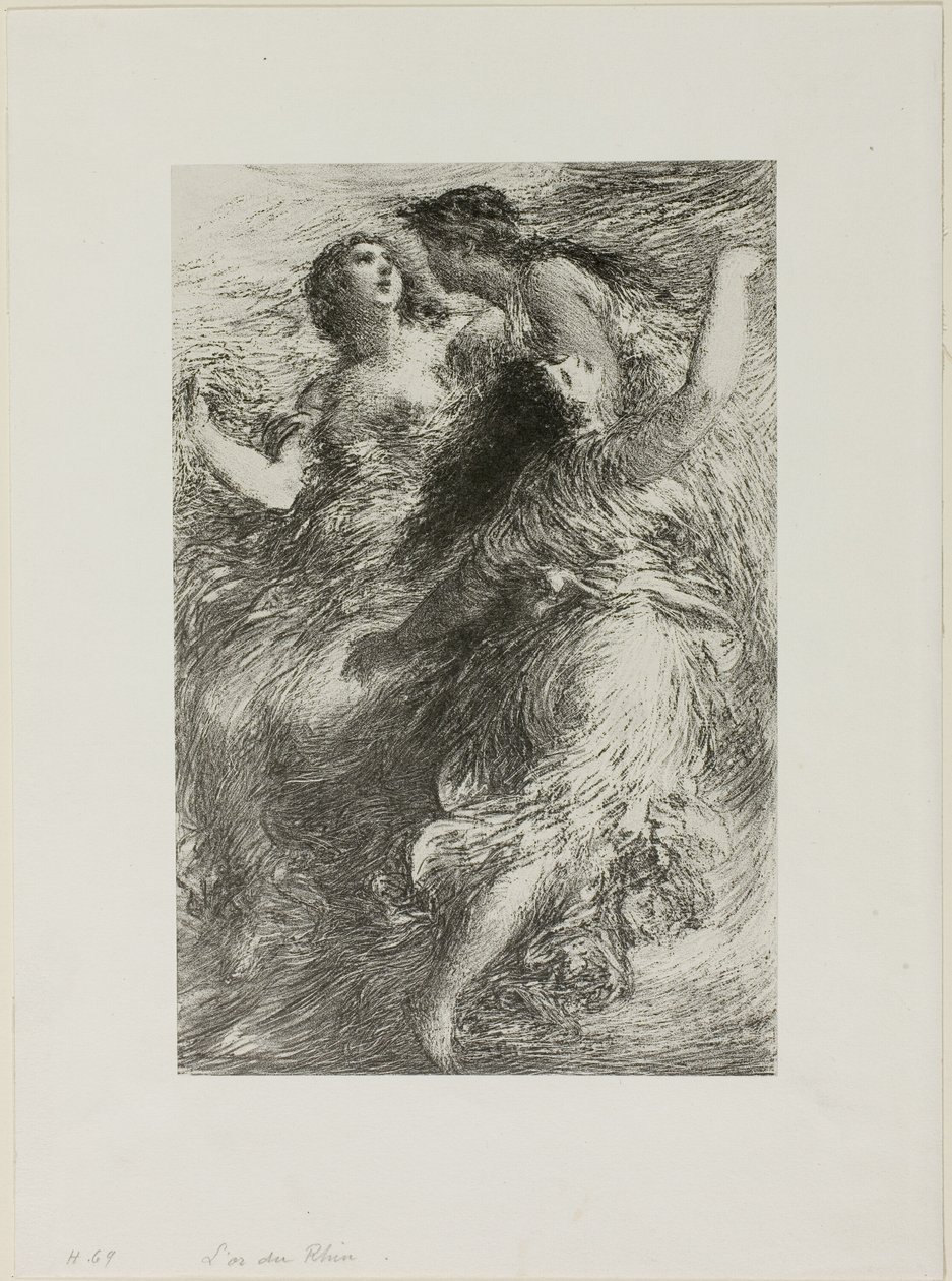 O Ouro do Reno: Cena I, As Donzelas do Reno de Ignace Henri Jean Fantin Latour