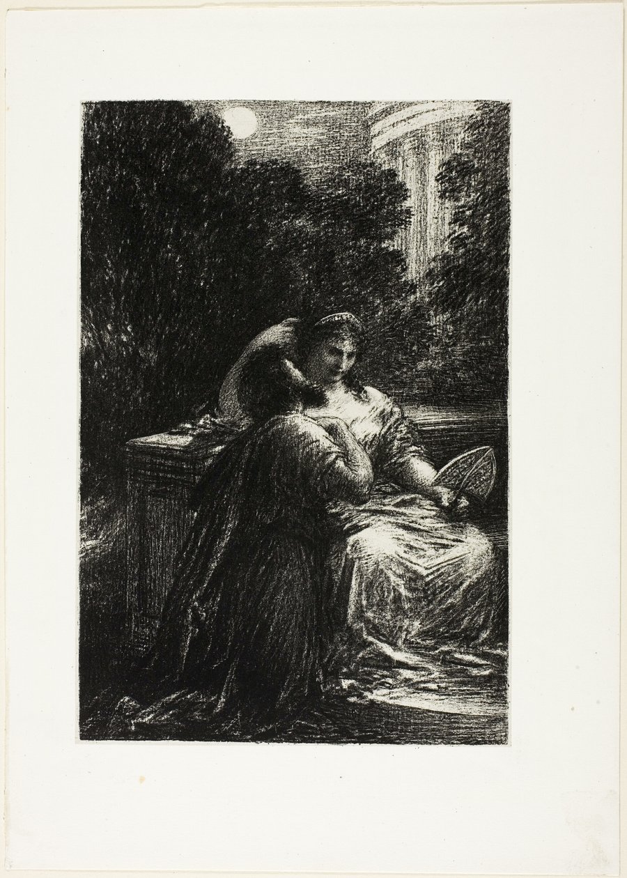 Os troianos em Cartago: Ato III, Love Duet de Ignace Henri Jean Fantin Latour