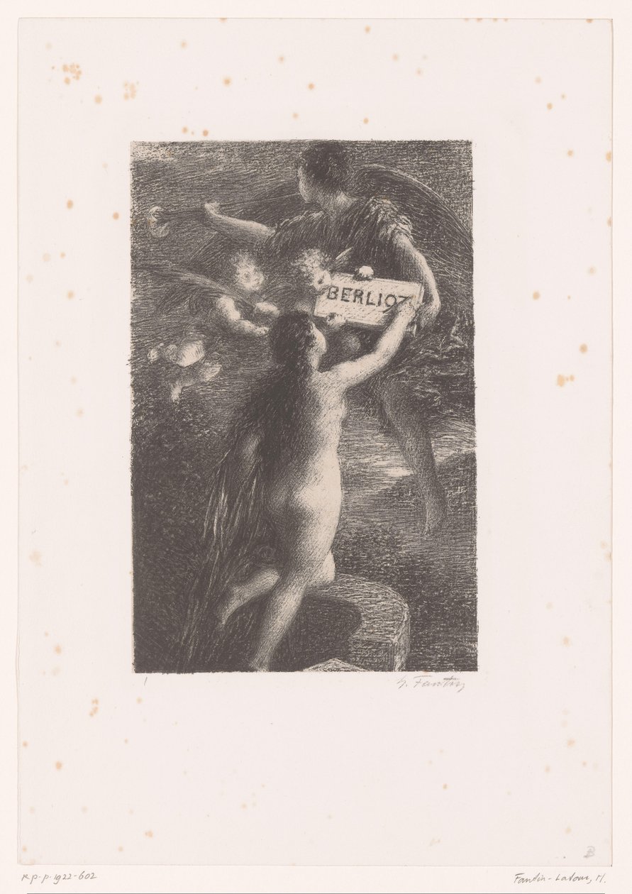 Impressão do título para: Hector Berlioz, sa vie et ses oeuvres Berlioz (título no objeto) Verite Vida e obra de Hector Berlioz (título da série) de Ignace Henri Jean Fantin Latour