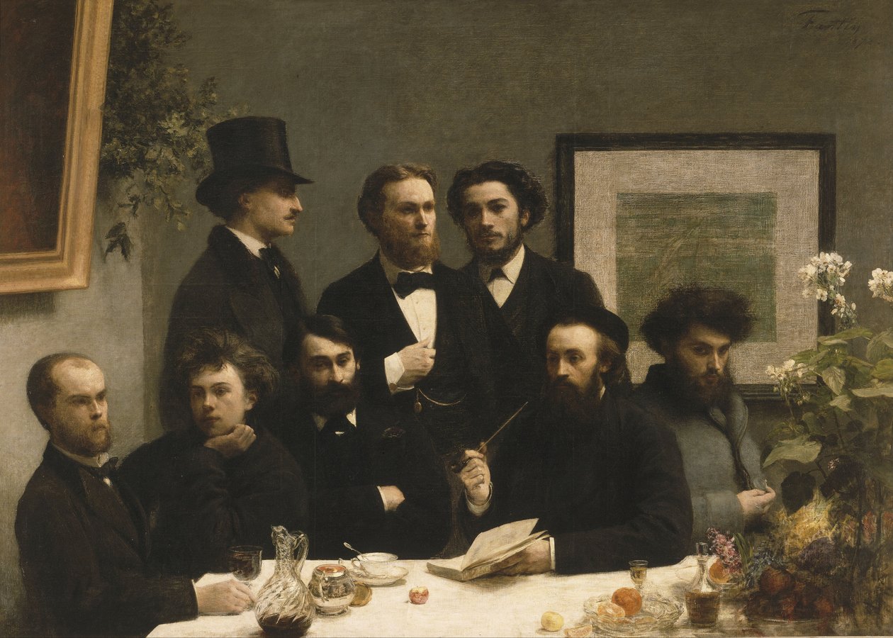 Um canto da mesa de Henri Fantin Latour