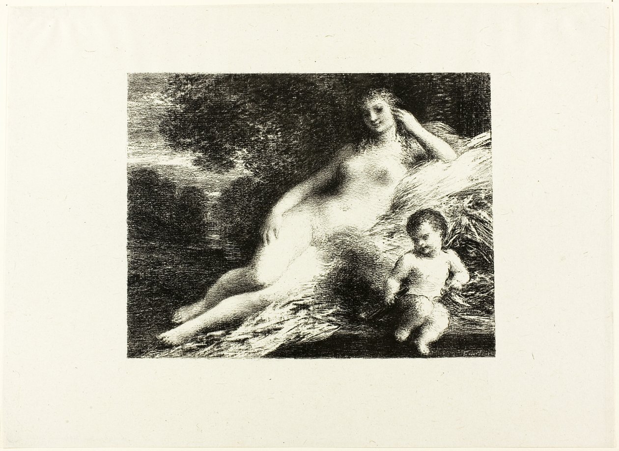 Vênus e Cupido, segunda placa de Ignace Henri Jean Fantin Latour