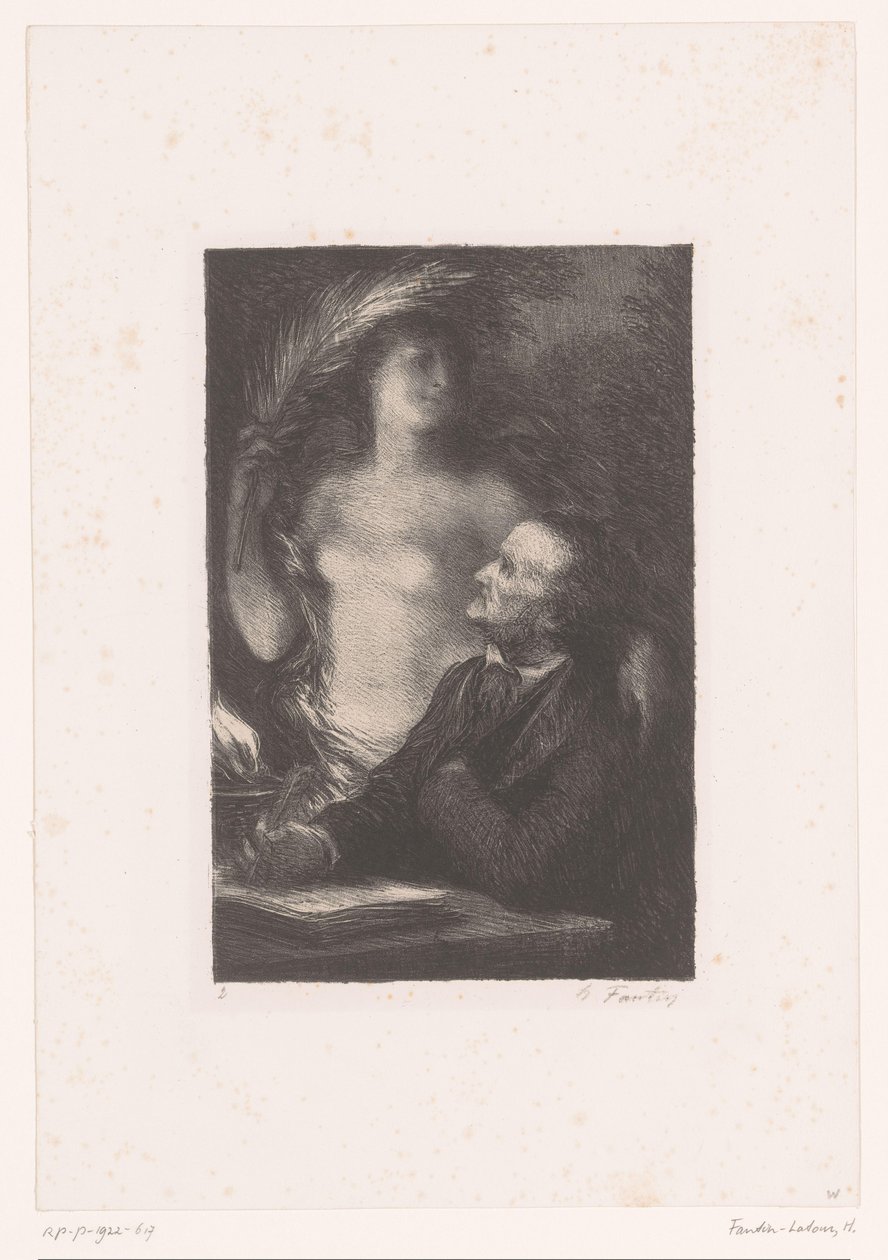 Wagner olha para a sua musa
La Muse
Vida e obra de Richard Wagner (título da série) de Ignace Henri Jean Fantin Latour