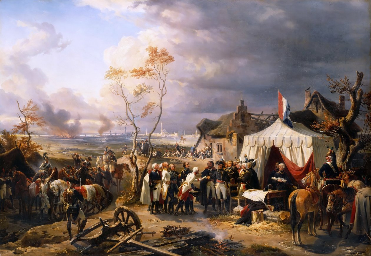 General De la Morlière recebendo a rendição de Antuérpia 29 de novembro de 1792 de Henri Felix Emmanuel Philippoteaux