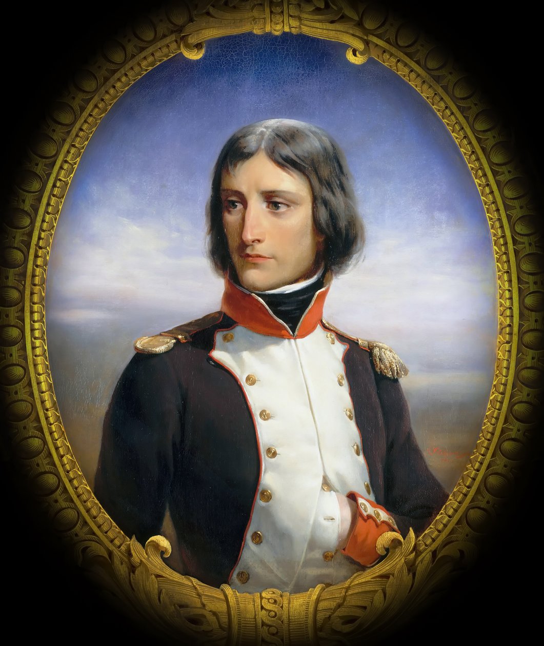 Napoleão Bonaparte como tenente-coronel do 1º batalhão de voluntários republicanos da Córsega de Henri Felix Emmanuel Philippoteaux