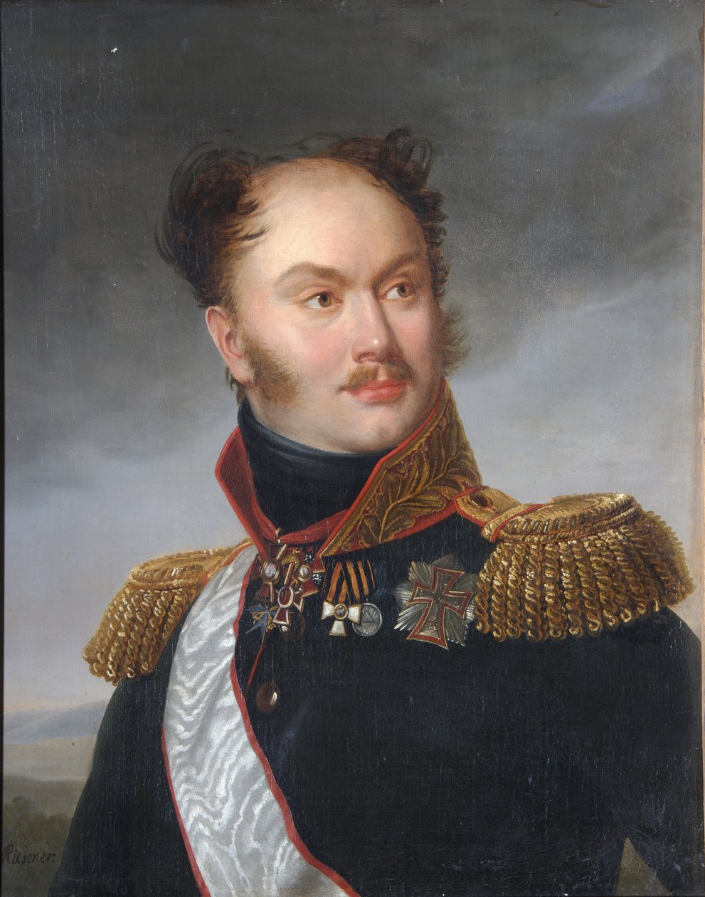 Retrato do Conde Mikhail Fyodorovich Orlov 1788-1842, ca 1818 de Henri Françoiss Riesener