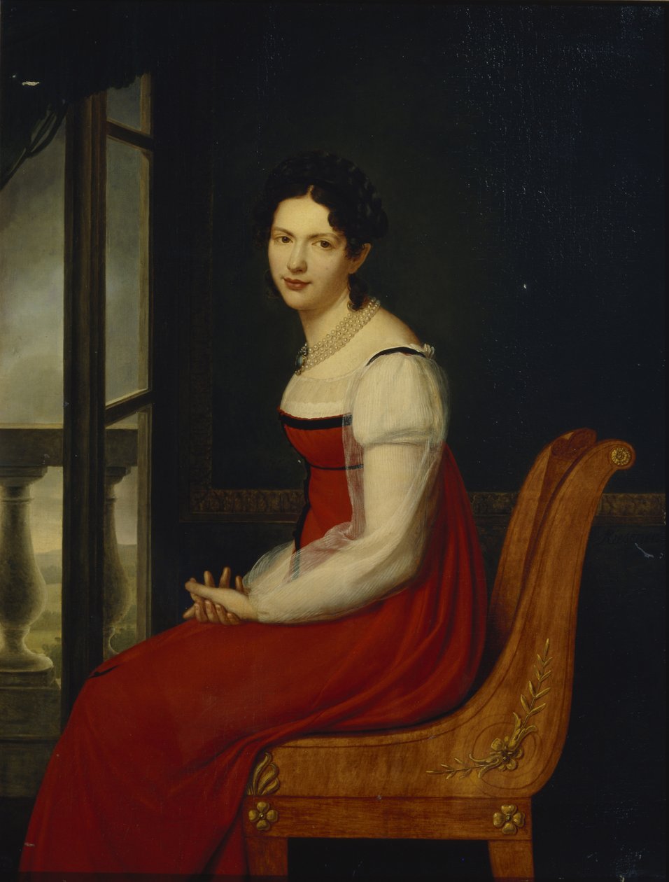 Retrato da princesa Varvara Sergeyevna Dolgorukova 1793-1833, n Ge Gagarina, ca 1820 de Henri Françoiss Riesener