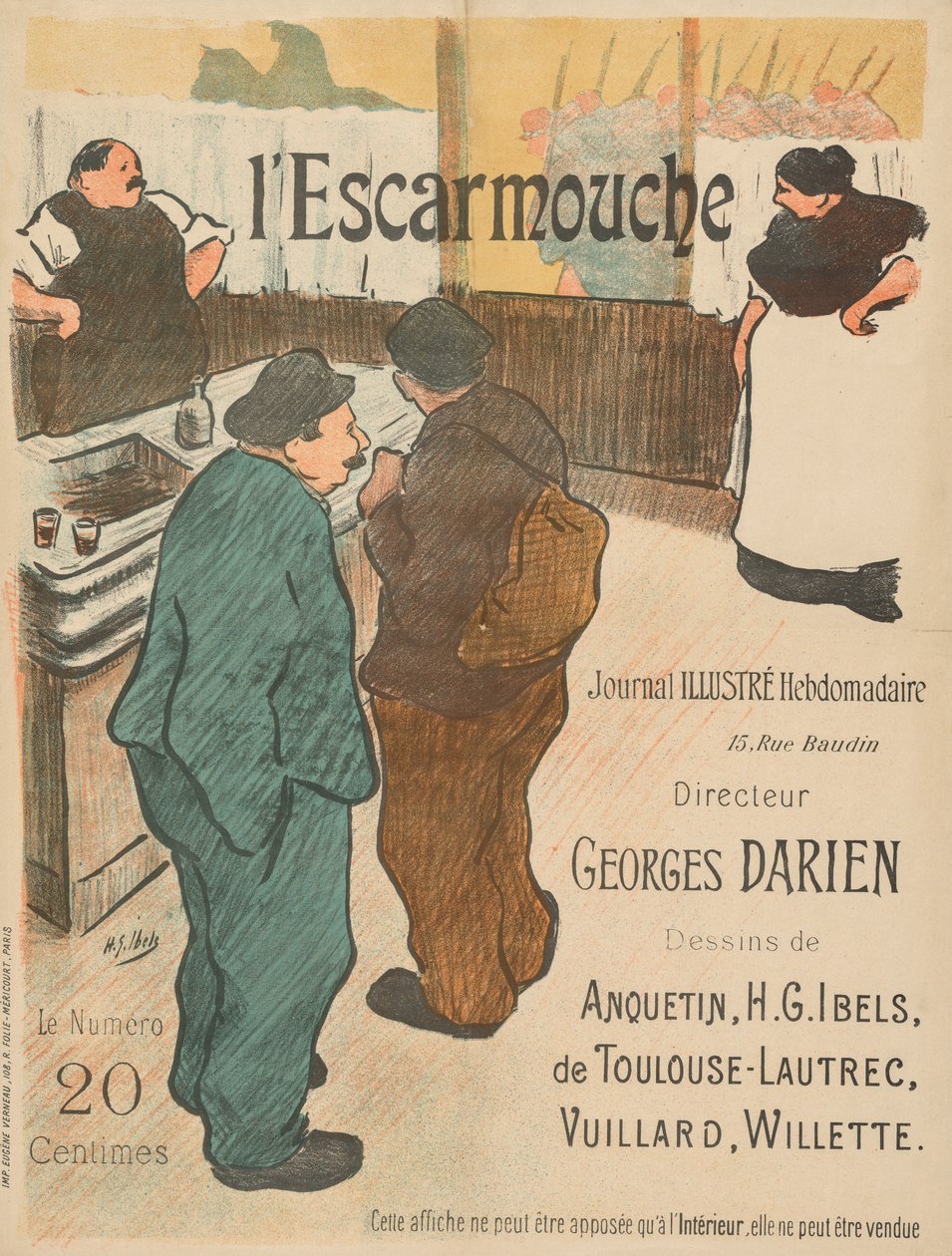 Ilustração para LEscarmouche. de Henri Gabriel Ibels