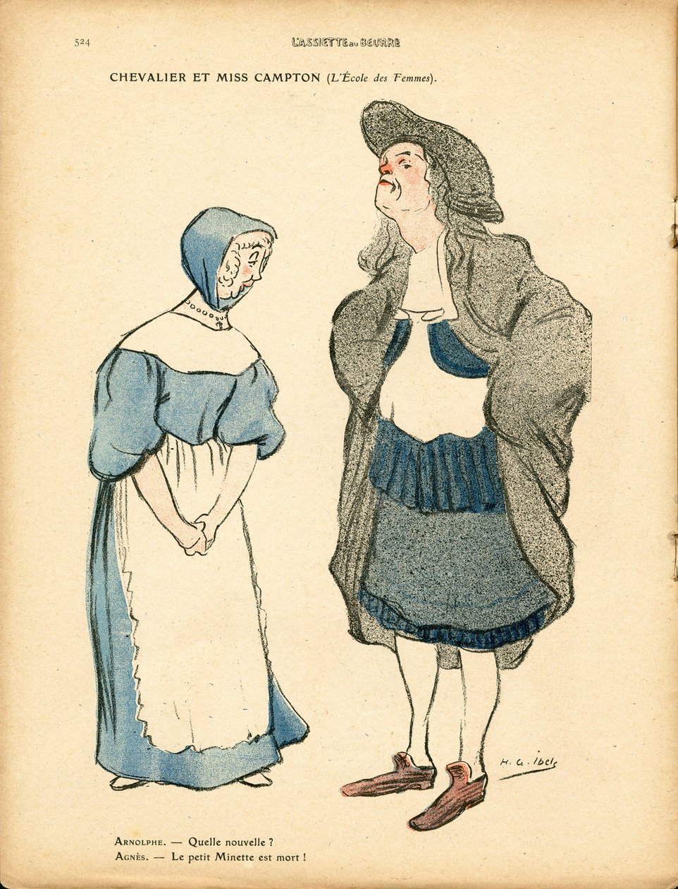 A Placa de Manteiga, número 501, Satirical in Colour de Henri Gabriel Ibels
