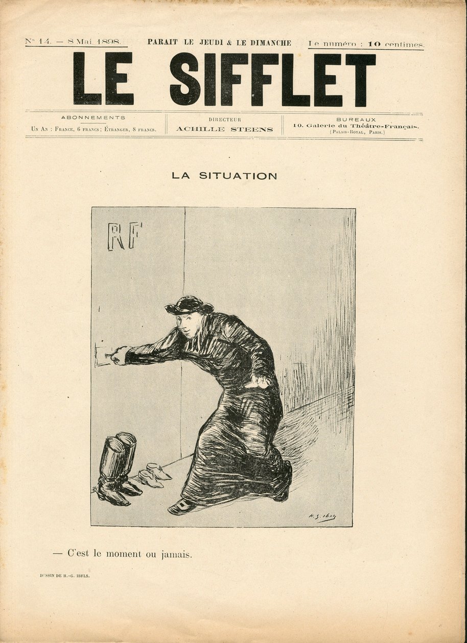 Le Whistle, número 14, Satirique en N & B de Henri Gabriel Ibels