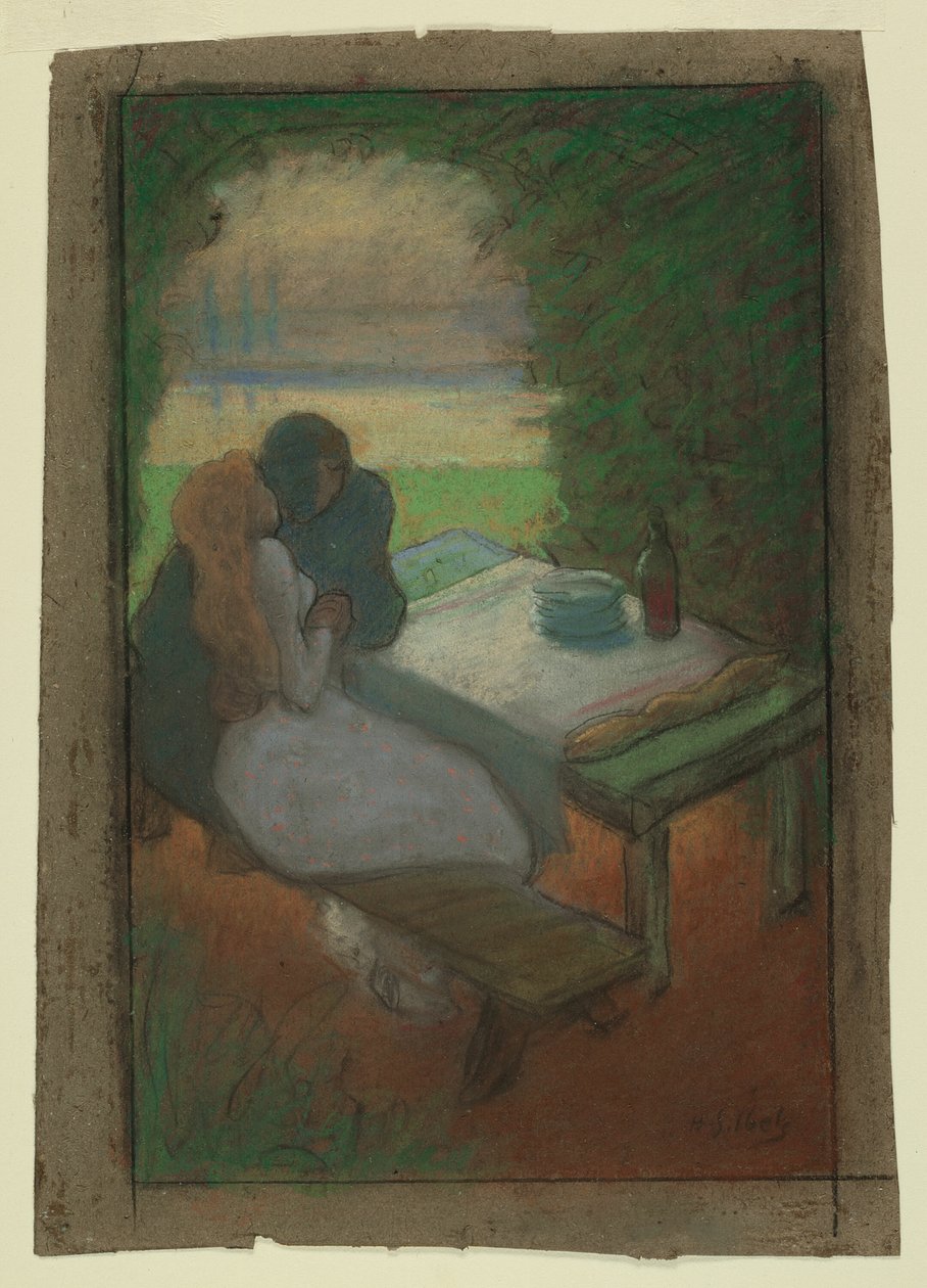 Amantes em uma árvore de Henri Gabriel Ibels