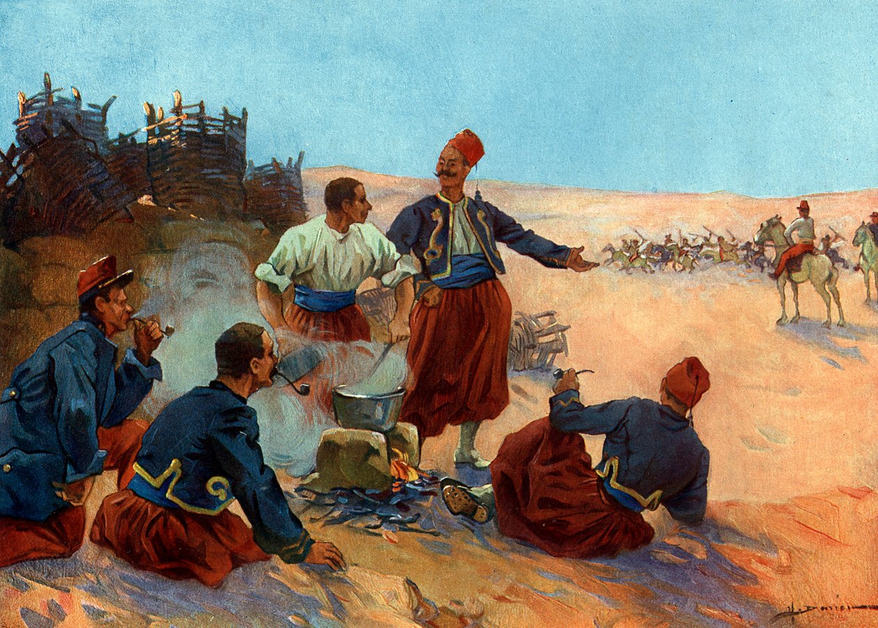 Conquete de Algerie: "bivouac de zouaves de l