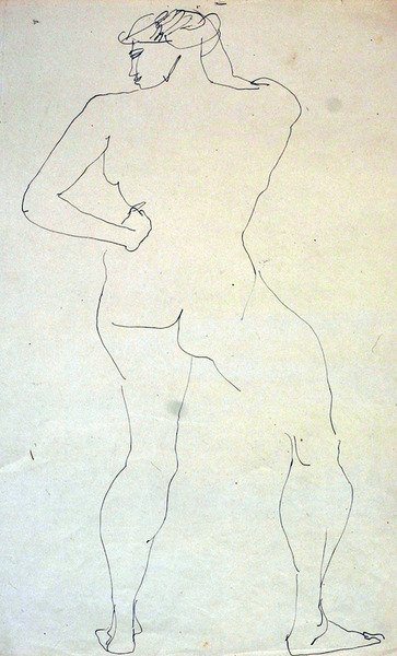 Fêmea Nua de Costas de Henri Gaudier Brzeska