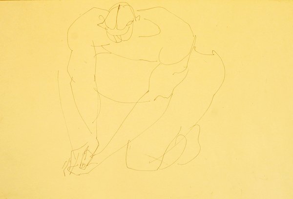 Ajoelhamento Masculino II de Henri Gaudier Brzeska