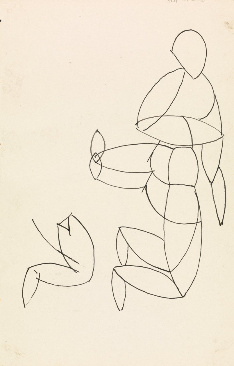 Estudo da figura de Henri Gaudier Brzeska