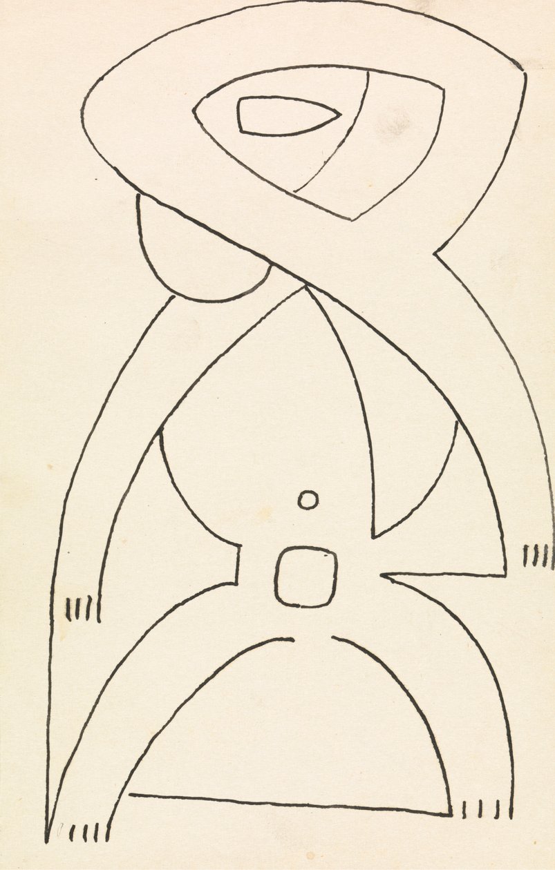 Estudo da Figura para um Desenho de Relevo de Henri Gaudier Brzeska