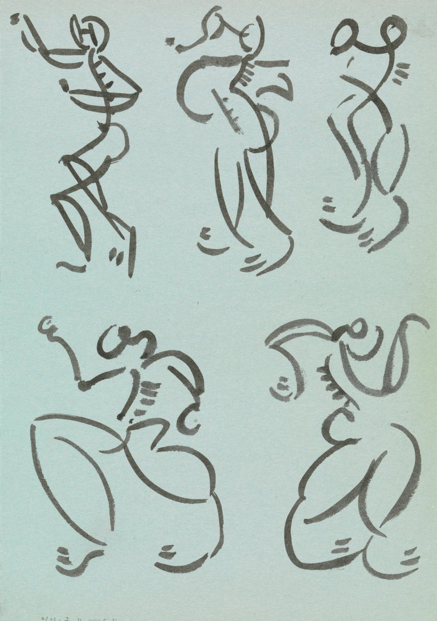 Cinco Estudos de Figuras Dançantes de Henri Gaudier Brzeska