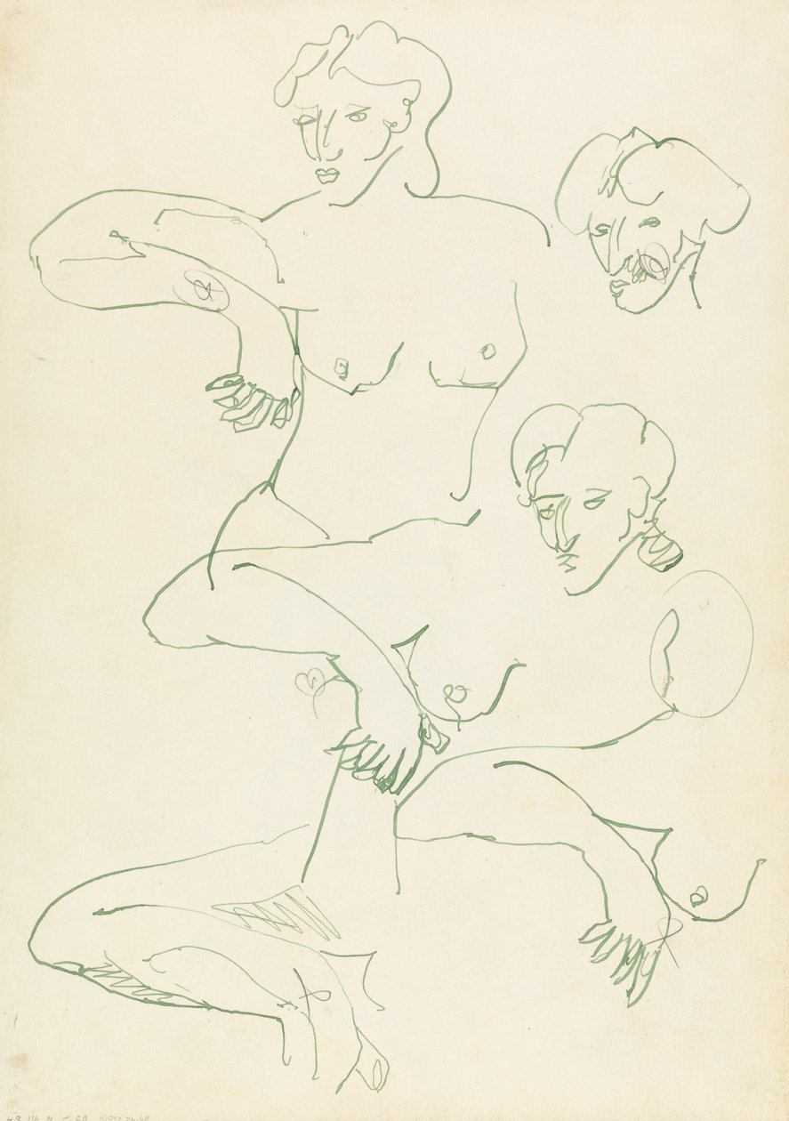 Cinco Estudos de uma Figura Feminina de Henri Gaudier Brzeska