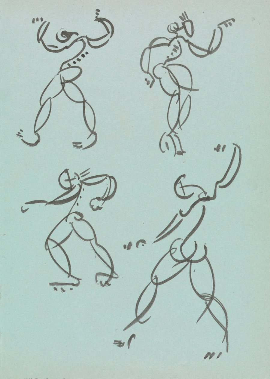 Quatro Estudos de Figuras Dançantes de Henri Gaudier Brzeska