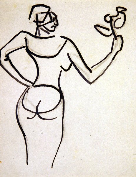 Senhora Segurando um Bando de Flores de Henri Gaudier Brzeska