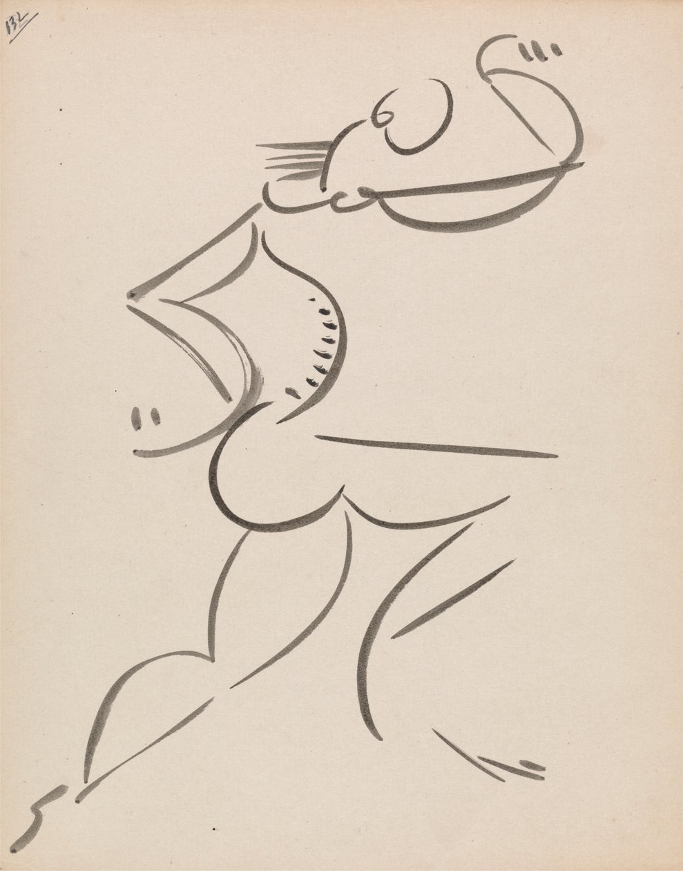 Figura de Dança Masculina, em Perfil de Henri Gaudier Brzeska