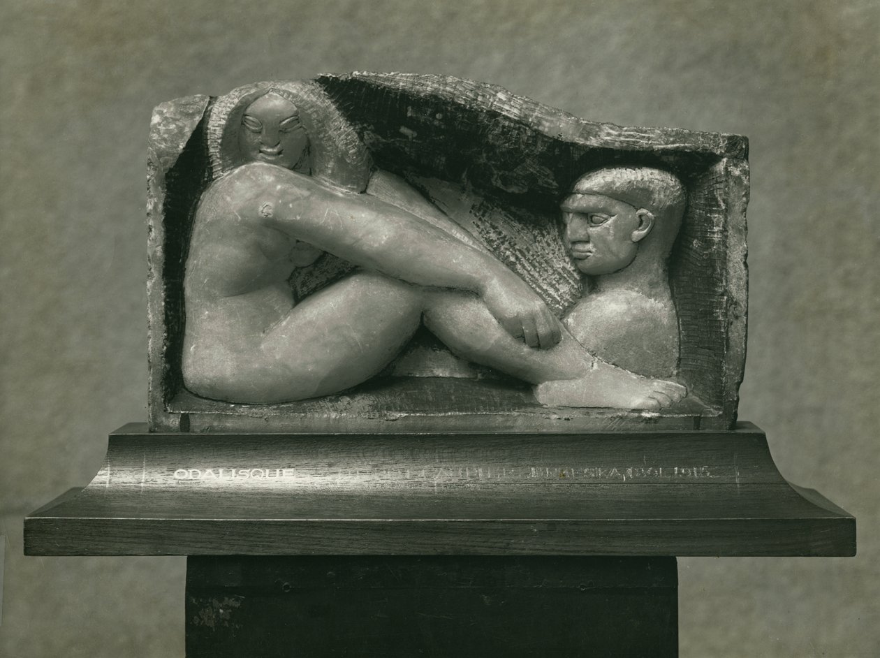 Odalisque (Homem e Mulher) 1912-13 (alabastro) de Henri Gaudier Brzeska