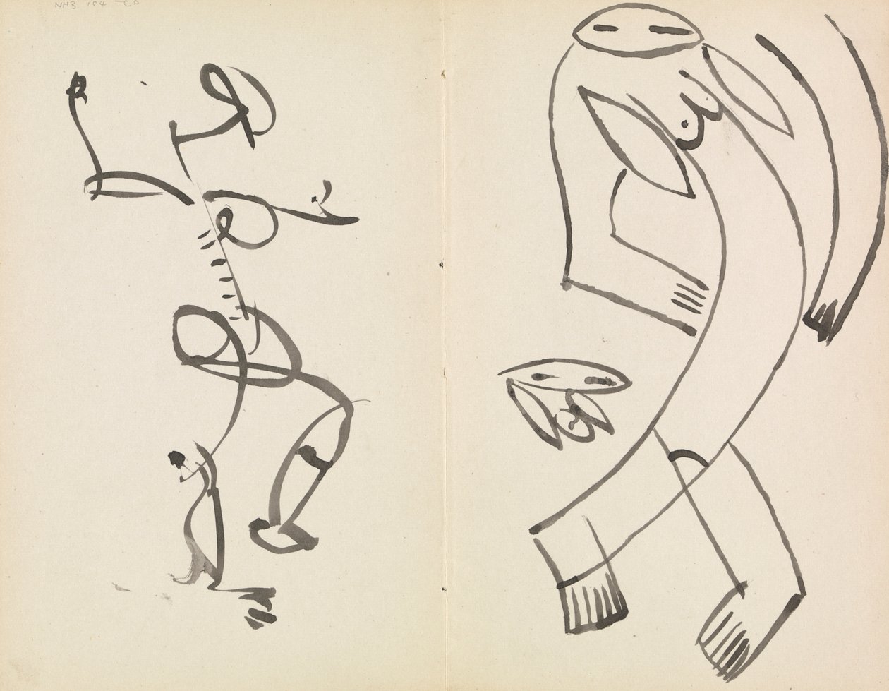 Estudos de Duas Figuras Dançantes de Henri Gaudier Brzeska